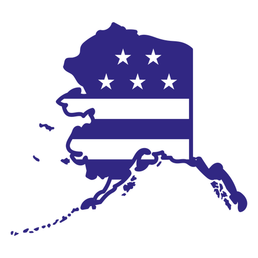 Alaska-Duotone-Staaten PNG-Design