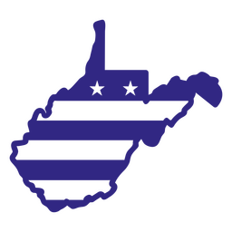 Estados de duotono de Virginia Occidental Diseño PNG