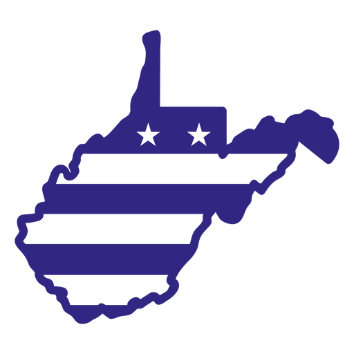 Estados de duotono de Virginia Occidental Diseño PNG
