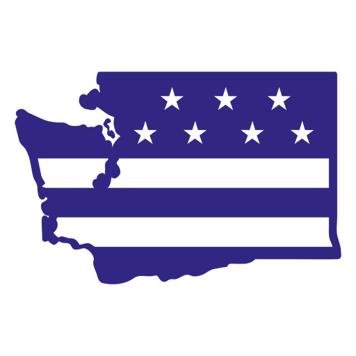 Estados de duotono de Washington Diseño PNG