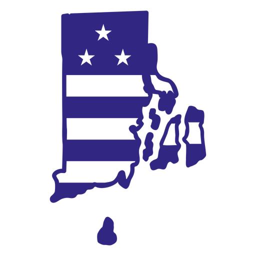 Estados de duotono de Rhode Island Diseño PNG