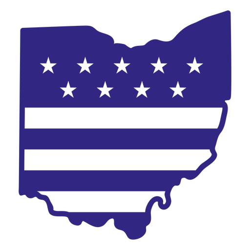 Estados de duotono de Ohio Diseño PNG