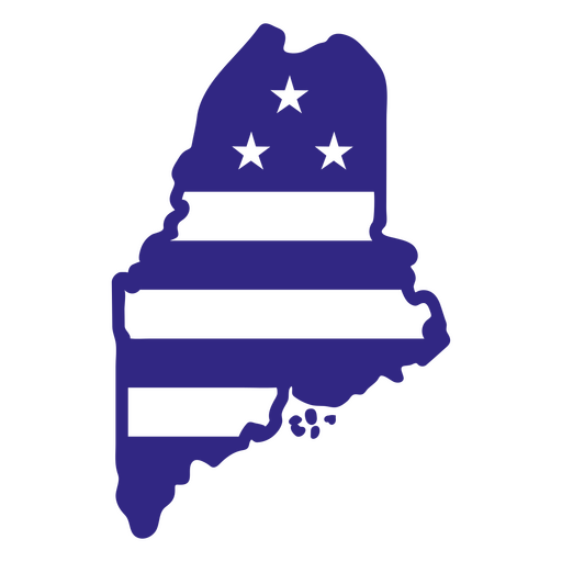 Estados de duotono de Maine Diseño PNG