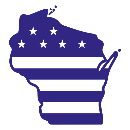 Estados duotônicos de Wisconsin Desenho PNG