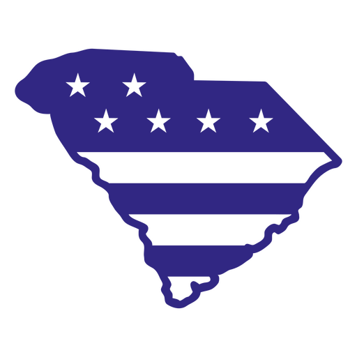 Estados duotônicos da Carolina do Sul Desenho PNG