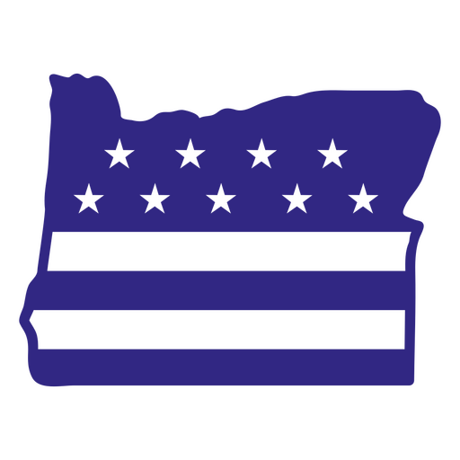 Estados duotônicos do Oregon Desenho PNG