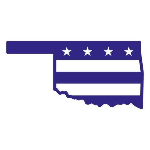Estados de duotono de Oklahoma Diseño PNG