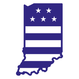 Indiana duotone states PNG Design
