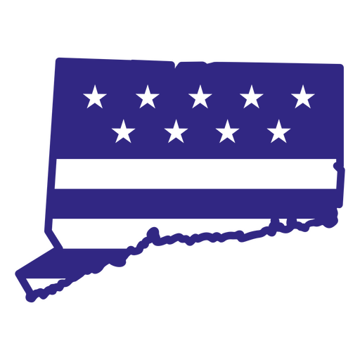 Estados de duotono de Connecticut Diseño PNG