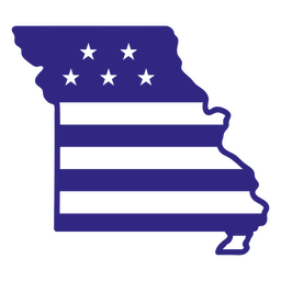Missouri duotone states PNG Design