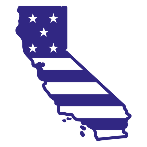 Estados de duotono de California Diseño PNG