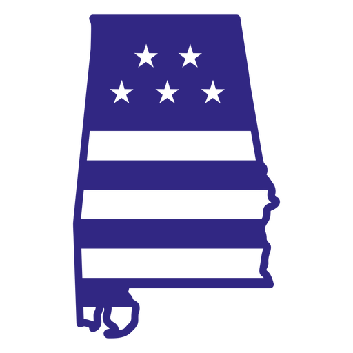Alabama-Duotone-Staaten PNG-Design