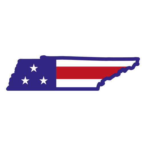 Tennessee-Farbstrichzust?nde PNG-Design