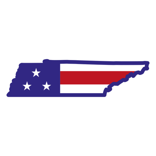 Tennessee-Farbstrichzustände PNG-Design