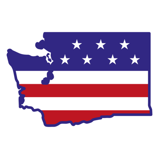 Estados de traçado de cores de Washington Desenho PNG