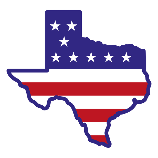 Estados de traçado de cores do Texas