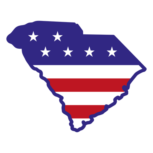 Estados de traçado de cor da Carolina do Sul Desenho PNG