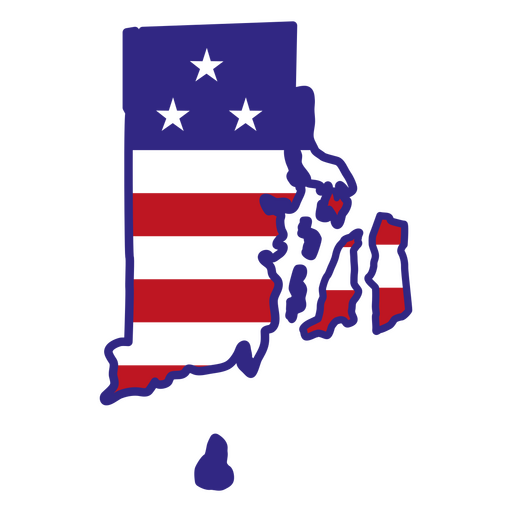 Estados de traçado de cor de Rhode Island Desenho PNG