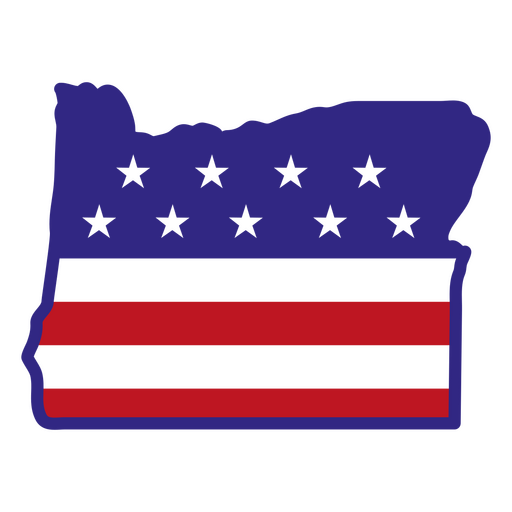 Estados de traçado de cores do Oregon Desenho PNG