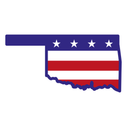 Oklahoma color stroke states PNG Design