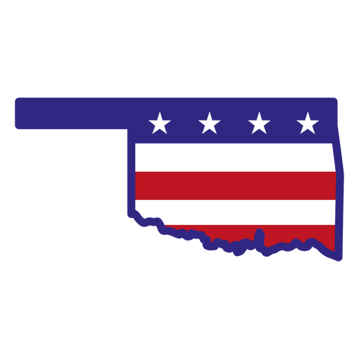 Estados de traçado de cores de Oklahoma Desenho PNG