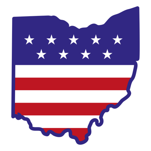 Estados de traçado de cor de Ohio Desenho PNG