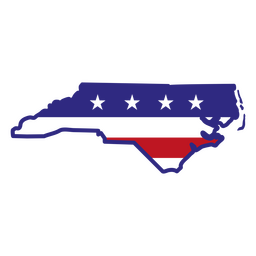 Estados de traçado de cor da Carolina do Norte