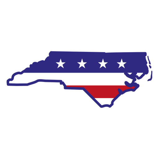 Estados de tra?ado de cor da Carolina do Norte