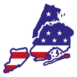 New Yorker Farbstrichzustände PNG-Design