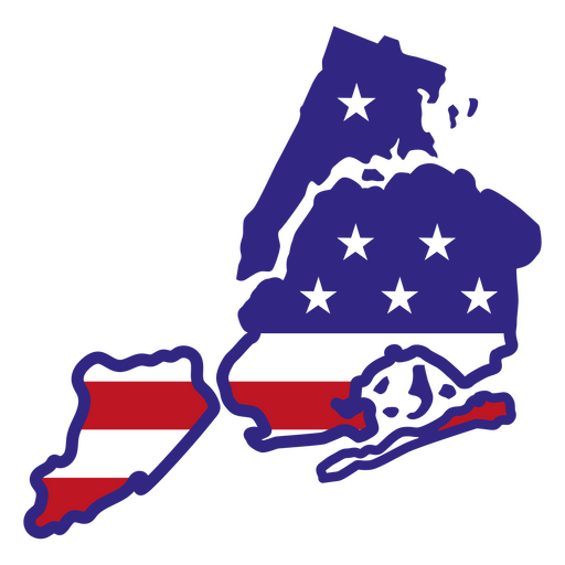 Estados de traçado de cor de Nova York