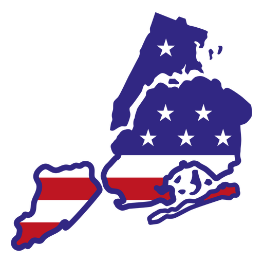 Estados de traçado de cor de Nova York Desenho PNG