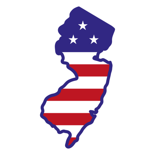 New jersey color stroke states PNG Design