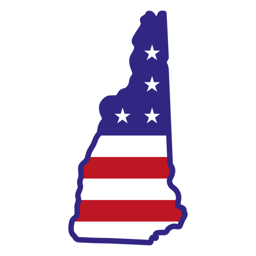 Estados de traçado de cores de New Hampshire Desenho PNG