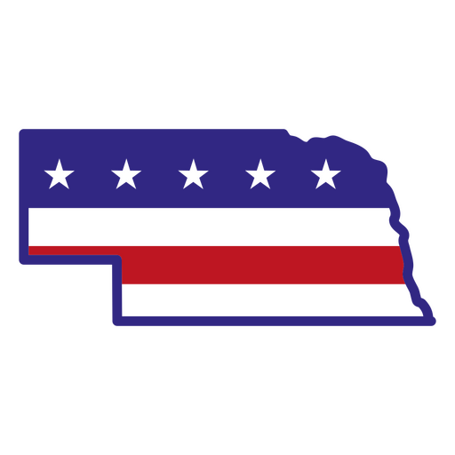 Estados de traçado de cores do Nebraska Desenho PNG