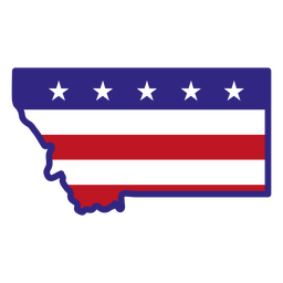 Estados de trazo de color de Montana Diseño PNG