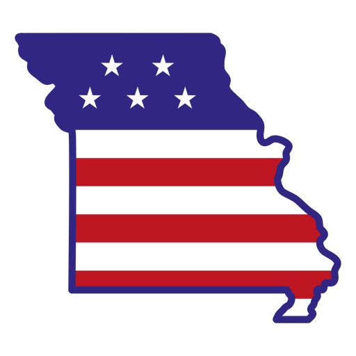 Estados de traçado de cores do Missouri