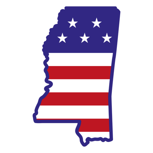 Estados de traçado de cores do Mississippi