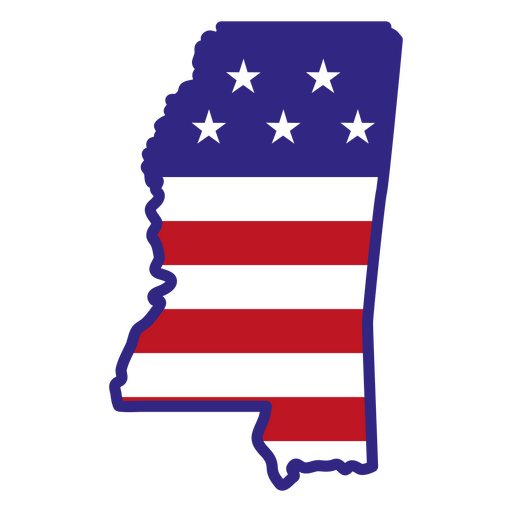 Mississippi color stroke states PNG Design