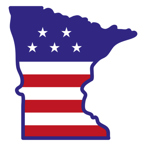 Estados de traçado de cores de Minnesota