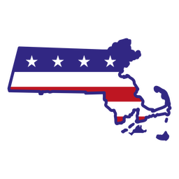Massachusetts color stroke states PNG Design