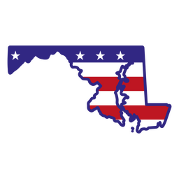 Maryland color stroke states PNG Design