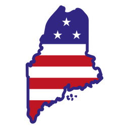 Maine-Farbstrichzustände PNG-Design