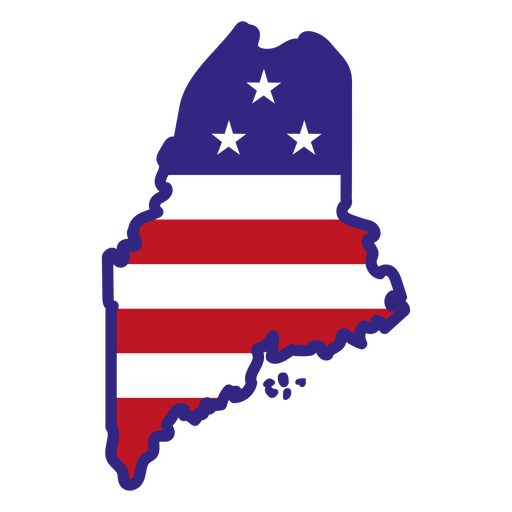 Estados do traço de cor do Maine Desenho PNG