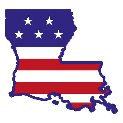 Louisiana color stroke states PNG Design