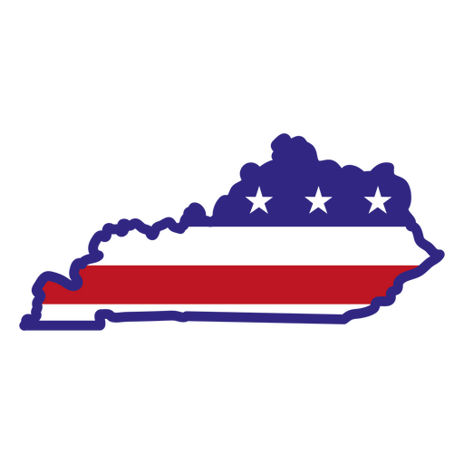 Estados de tra?ado de cores de Kentucky Desenho PNG