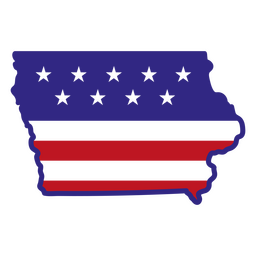 Estados de traçado de cores de Iowa Desenho PNG