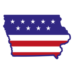 Iowa-Farbstrichzustände PNG-Design
