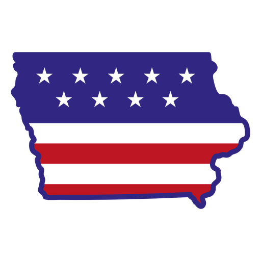 Estados de traçado de cores de Iowa Desenho PNG