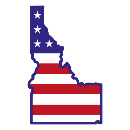 Estados de traçado de cor de Idaho Desenho PNG