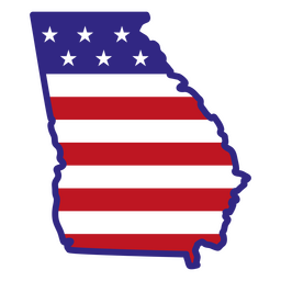 Estados de traçado de cor da Geórgia Desenho PNG